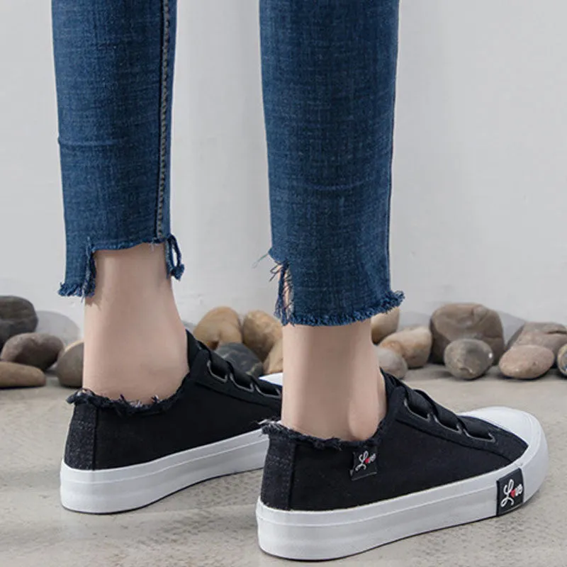 2018 New Fashion Magic Paste Women Sneakers Causal  Canvas Shoes Woman Flats Student Causal Shoes