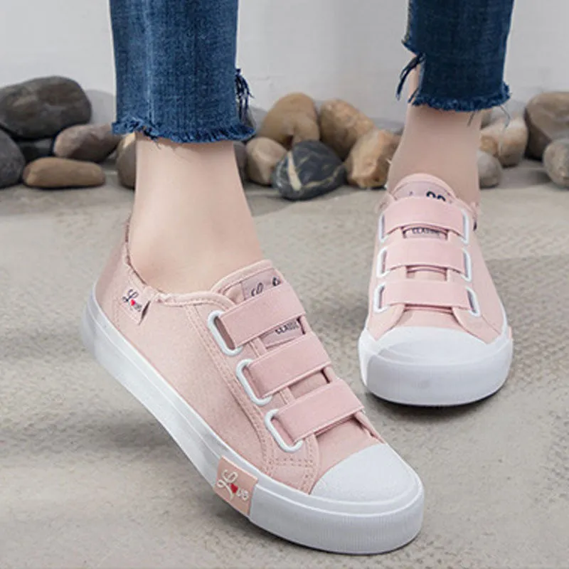 2018 New Fashion Magic Paste Women Sneakers Causal  Canvas Shoes Woman Flats Student Causal Shoes