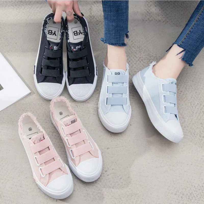 2018 New Fashion Magic Paste Women Sneakers Causal  Canvas Shoes Woman Flats Student Causal Shoes