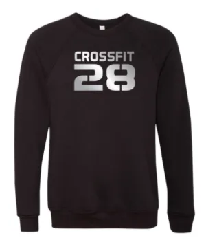 CrossFit 28 Metallic Silver Logo:  Unisex Crewneck Sweatshirt *Available in 2 Color Options
