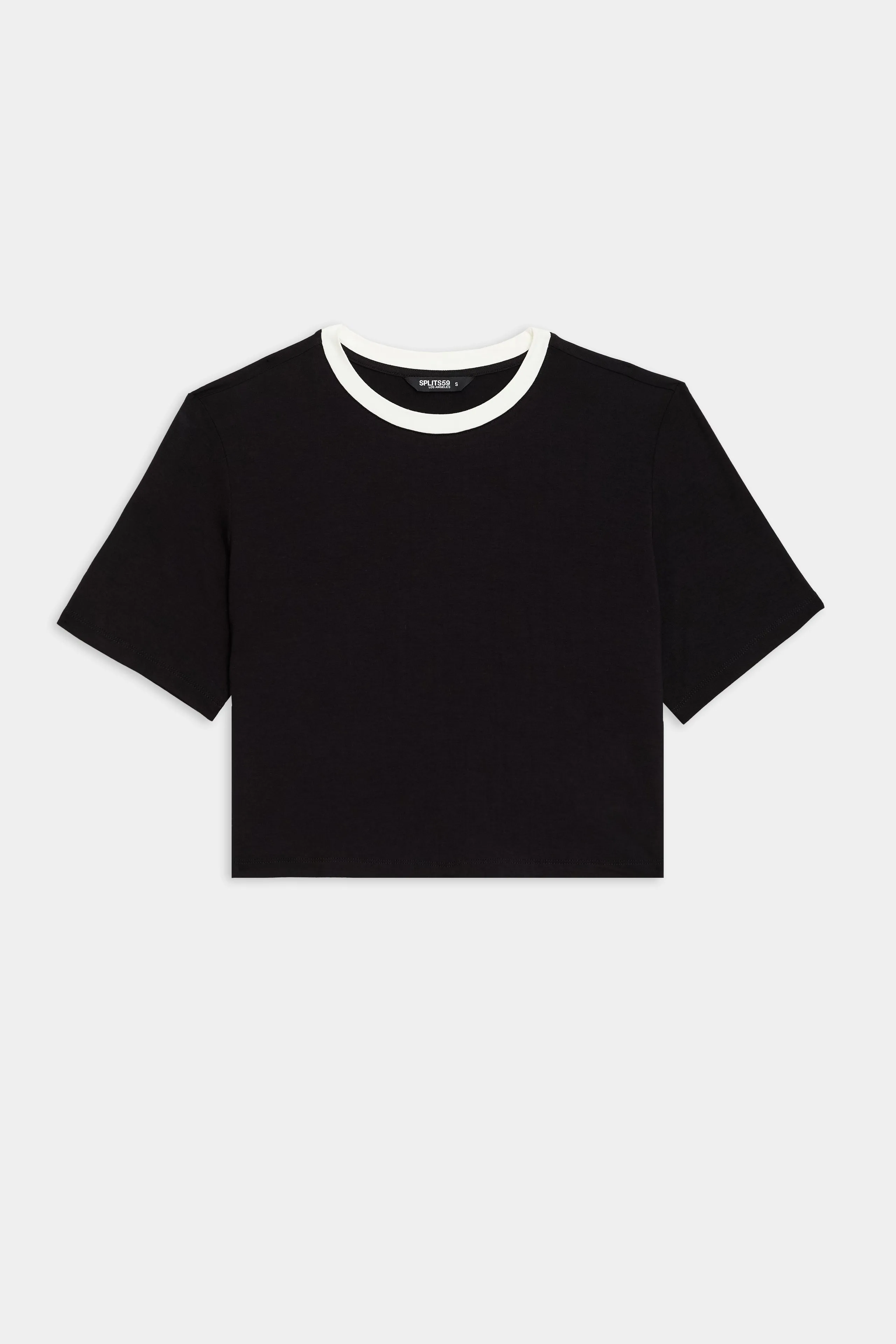 Djuna Crop Ringer - Black/White