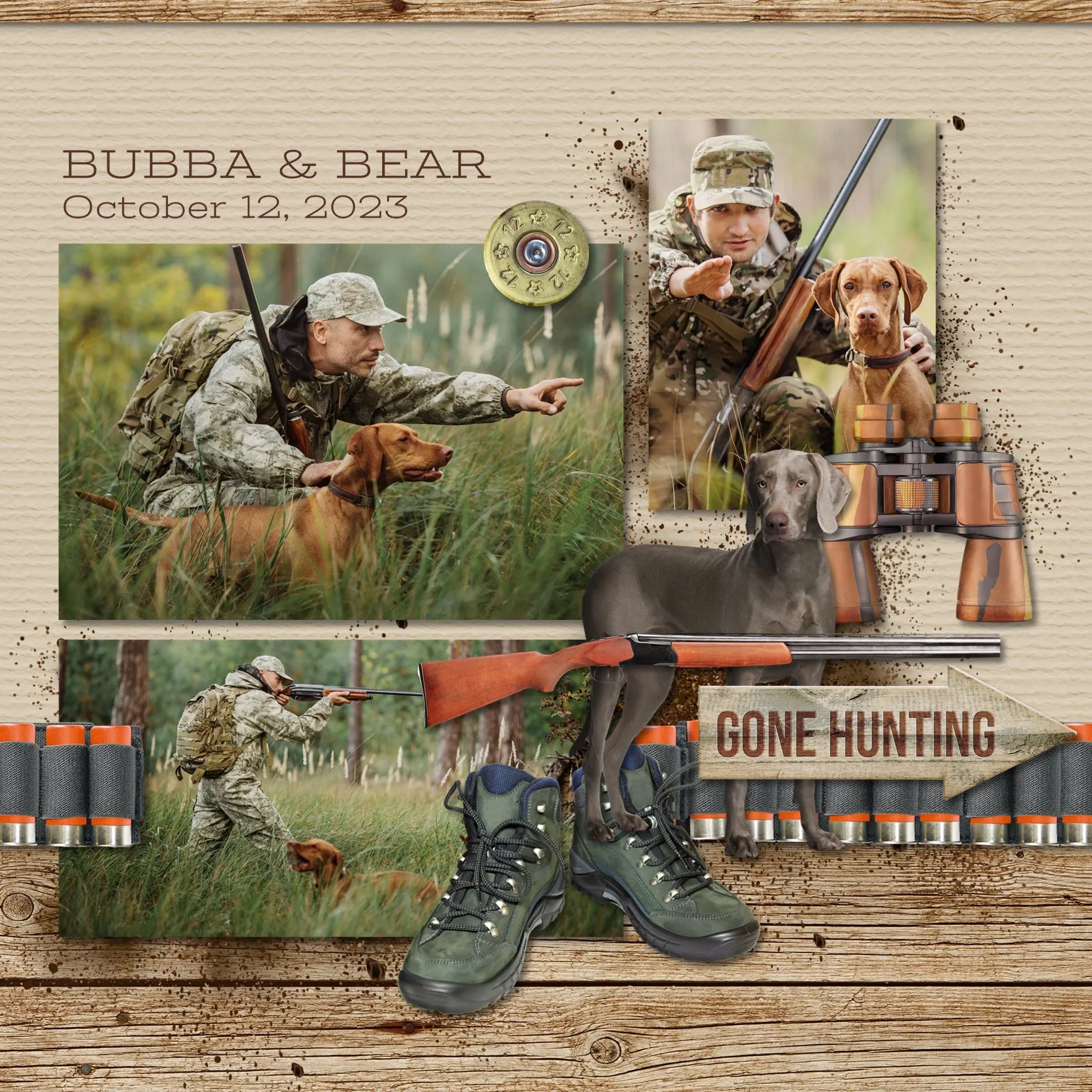 Gone Hunting Elements Digital Scrapbook Kit