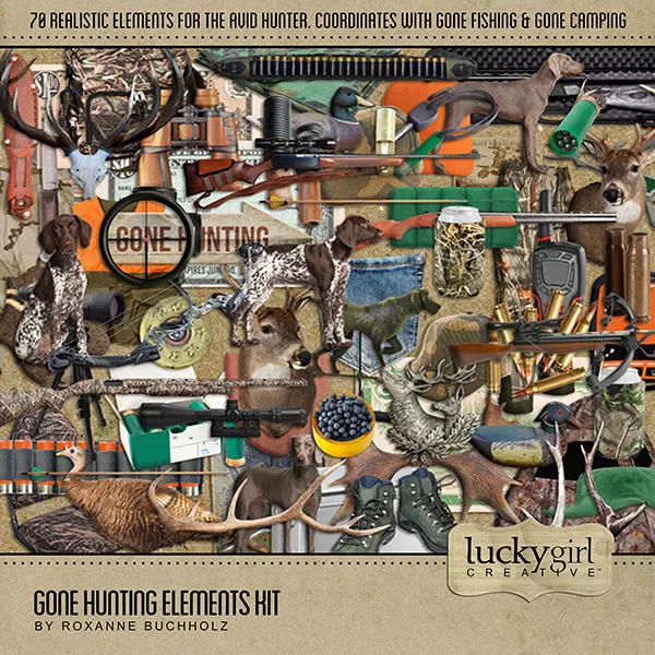 Gone Hunting Elements Digital Scrapbook Kit