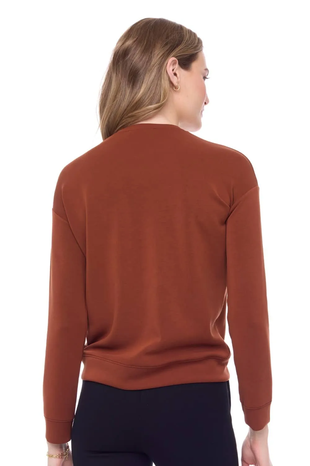 iltm i love tyler madison Naomi Inverted V-Hem Modal Top In Paprika