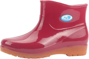 IWIHMIV Ankle Rain Boots for Women Comfort Waterproof Rain Boots Rubber Short Rainboots Shoes Lightweight Boots for Outdoor