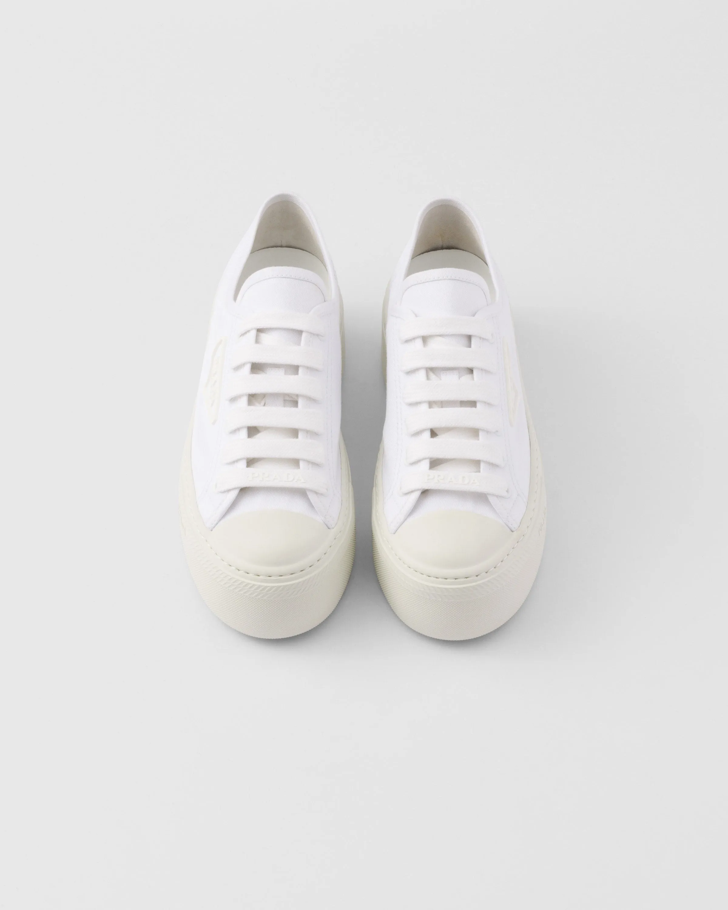 Laced fabric sneakers