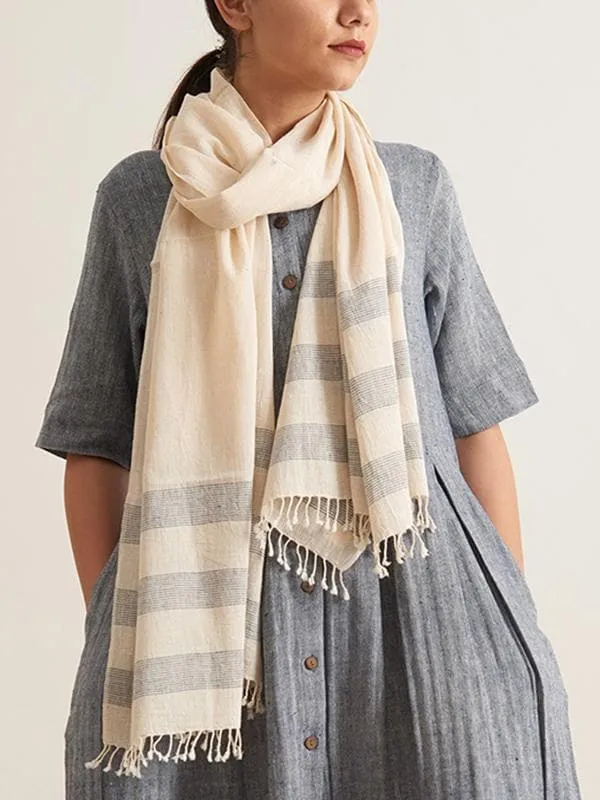 Minimal Striped Handloom Scarf