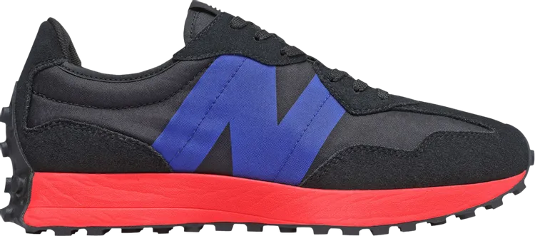 New Balance 327 'Black Energy Red' sneakers, black